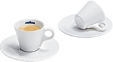 Lavazza Trasparenza Glass Espresso Cups & Saucers Set 3oz / 90ml (2 - 6  Cups)