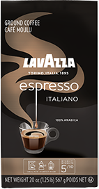 Café molido espresso Lavazza, tostado oscuro italiano, 8 oz